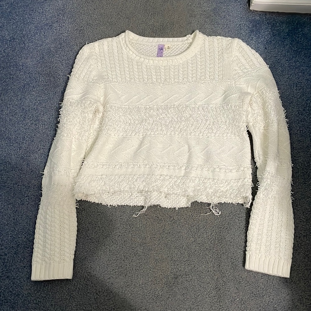 white sweater